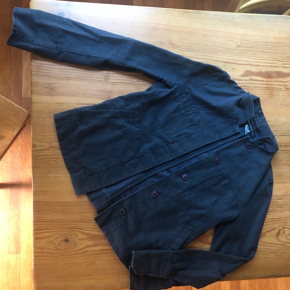 French Connection Navy Linen Jacket 6